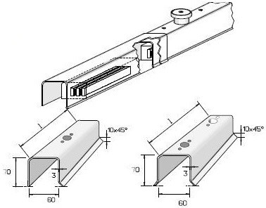 Magnetic shuttering System Technical drawing