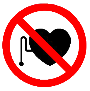 No access for Persons with Pacemakers