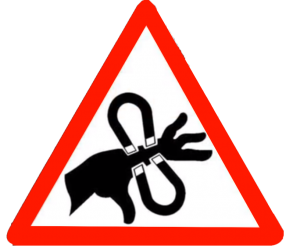 avoid pinching your hands